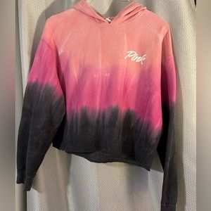 Tie-dye LOVE PINK Cropped Hoodie